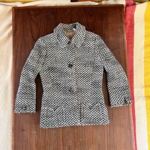 Black and White Blazer in Italian Wool Houndstooth - Barneys NY- VTG